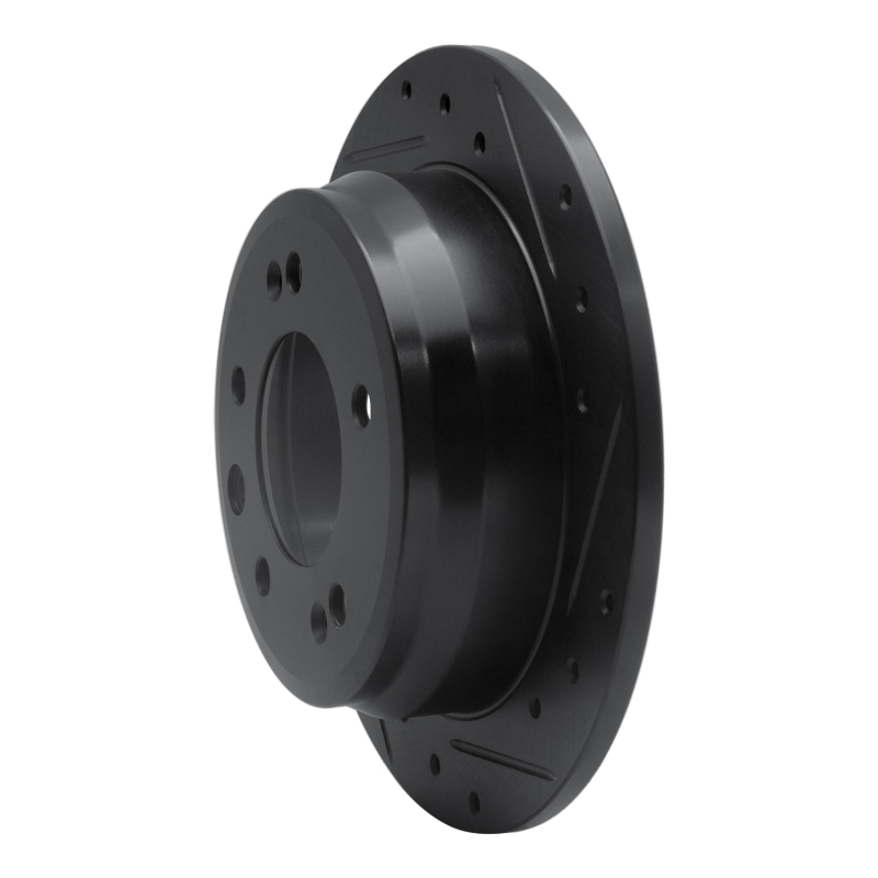 Hyundai Tucson Brake Rotor (1) - Rear Right - R1 Concepts - Drilled & Slotted - Black - `09-`16